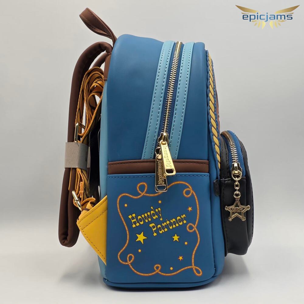 Loungefly Disney Pixar Toy Story Woody’s Roundup Lenticular Mini Backpack Set - Picture 6 of 9